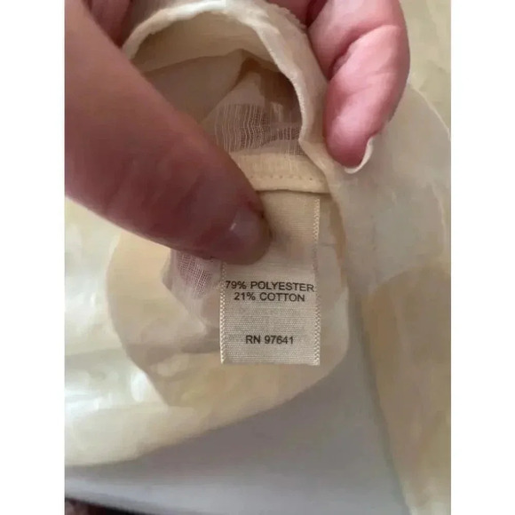 Women's J. Jill Ivory Embroidered Blouse Size M‎ EUC Like New - Picture 7 of 8